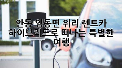 안동 임동면 위리 렌트카🚗: 하이브리드로 떠나는 특별한 여행✨